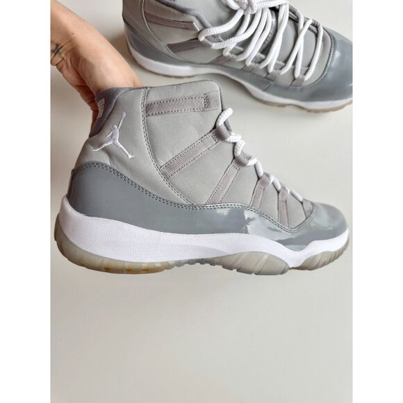 NIB 2010 NIKE Air Jordan 11 Retro Cool Grey Leather Lace Up Sneakers, Size 11 - Picture 4 of 16